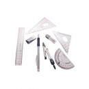 Trusa geometrie EVOffice Aihao 7702, 8 piese