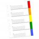 Index color din plastic 5 buc/set