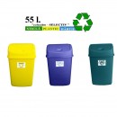 Pubela cu capac rabatant 55L