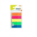 Stick index plastic transparent color 45 x 12 mm, 5 x 25 file/set, Stick"n - 5 culori neon