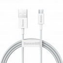 Cablu alimentare si date Baseus Superior, Fast Charging, USB la Micro-USB 2A, 1m, alb