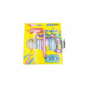 Creioane colorate cu ceara si glitter Twisters Glitter Flair, 6 Culori/set