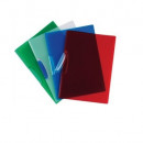 Dosar din plastic cu clema pivotanta, Q-Connect - albastru transparent
