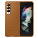 Husa Piele originala Samsung Galaxy Z Fold3 5G, Leather Cover, Maro EF-VF926LAEGWW