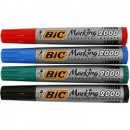 Marker permanent Bic 2000 Negru, Albastru, Verde, Rosu,