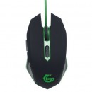 Mouse optic Gaming Gembird, 6 butoane, 2400 dpi, iluminare verde