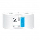 Rola industriala de hartie alba, Jumbo Over soft, in 2 straturi, Papernet, 232 m, 2role/bax