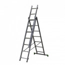 Scara din aluminiu articulata, 3 x 7 trepte, max 150 kg