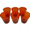 Set 6 pahare apa ikonic, 300ml, portacalii