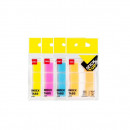 Stick index plastic set 2 x 38 x 18 + 1 x 38 x 25 mm , 20 file deli