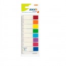 Stick index plastic transparent color 45 x 12 mm, 8 x 15 file/set, Stick"n - 8 culori