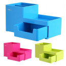 Suport birou Deli Rion 3 compartimente si sertar diverse culori