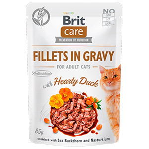 Brit Care Cat Fillets in Gravy With Hearty Duck 85 g