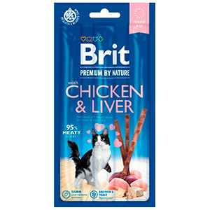 Brit Premium By Nature Cat Sticks With Chicken and Liver (3 sticks)