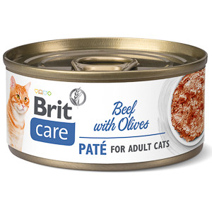 Brit Care Cat Beef Pate With Olives 70 g Brit Care imagine 2022