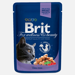 Brit Premium Cat plic cu carne de cod 100 gr Brit imagine 2022