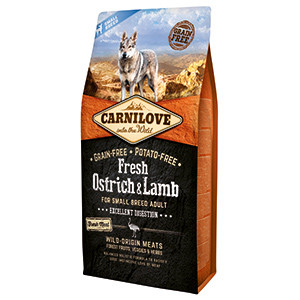 Carnilove Fresh Ostrich and Lamb for Small Breed Dogs 6 kg Carnilove imagine 2022