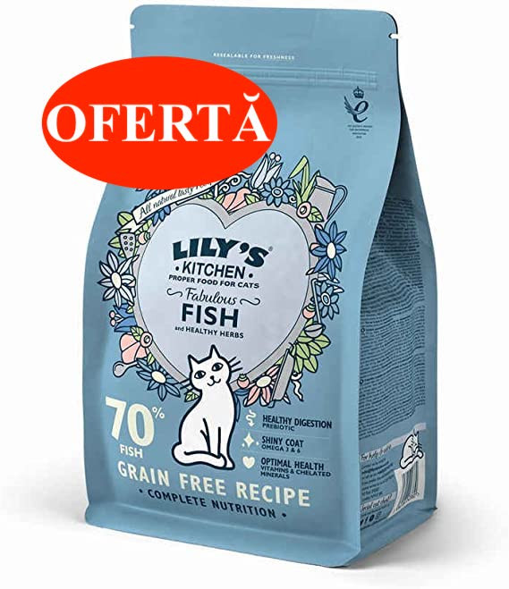 Hrana uscata pentru pisici Lily\'s Kitchen Fabulous Fish 800g - valabilitate redusa