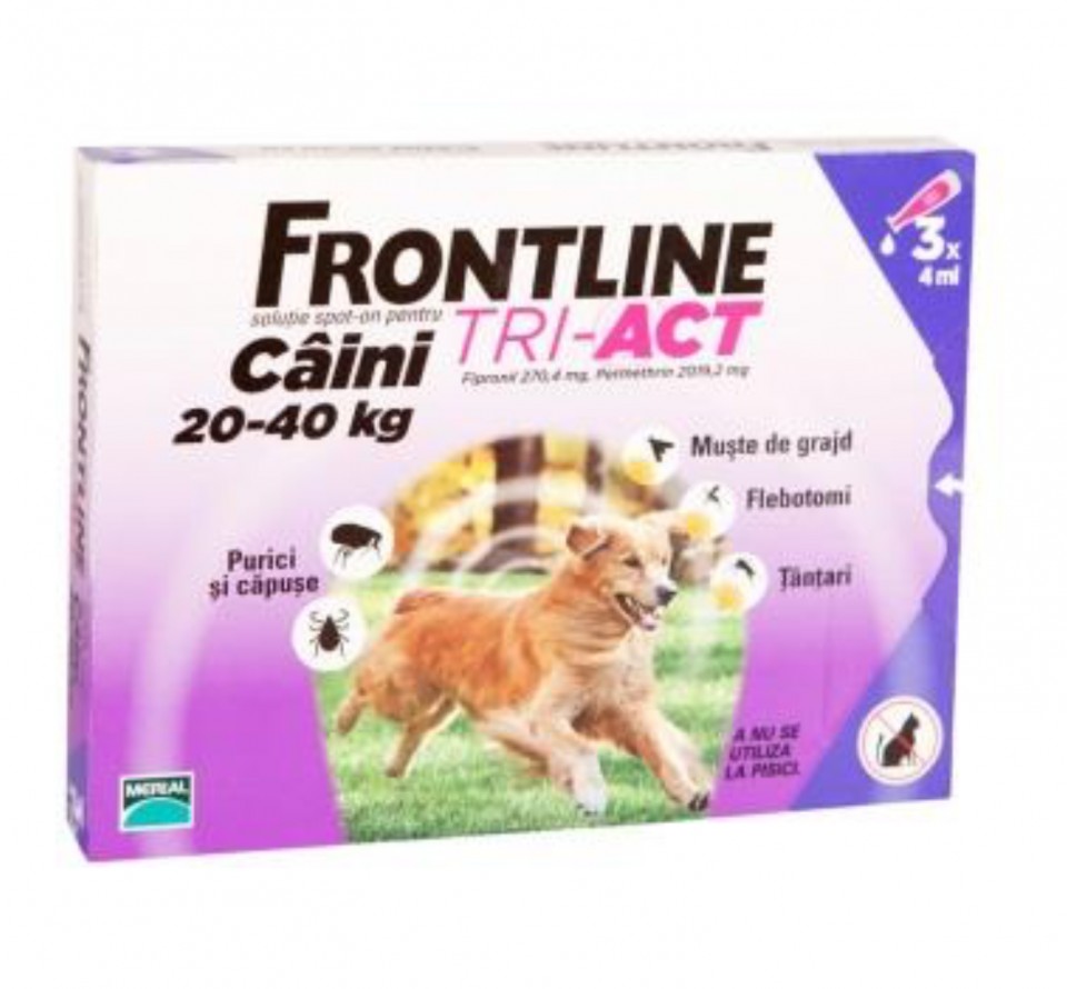 Frontline Tri-Act S caini 20-40kg