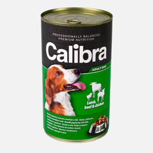 Calibra Dog Conserva Beef and Lamb and Chicken in Jelly 1240 g