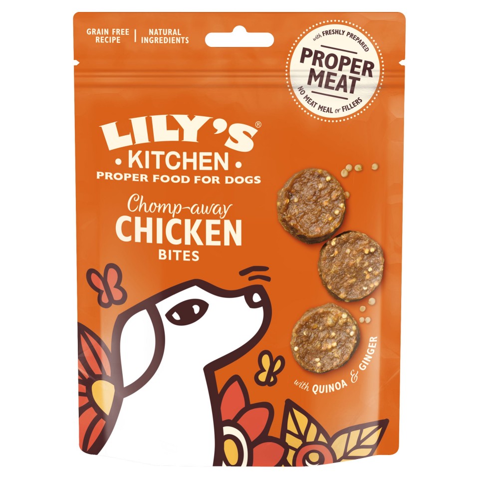 Recompense pentru caini Lily\'s Kitchen Chomp-away Chicken Bites 70g