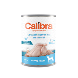 Calibra Dog Junior Pui cu Orez Brun 400 g