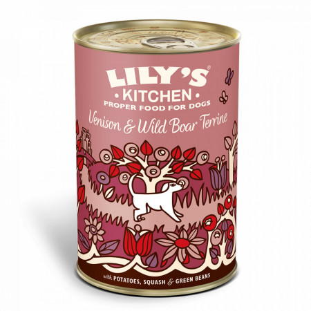 Hrana umeda pentru caini Lily's Kitchen Venison and Wild Boar Terrine 400g
