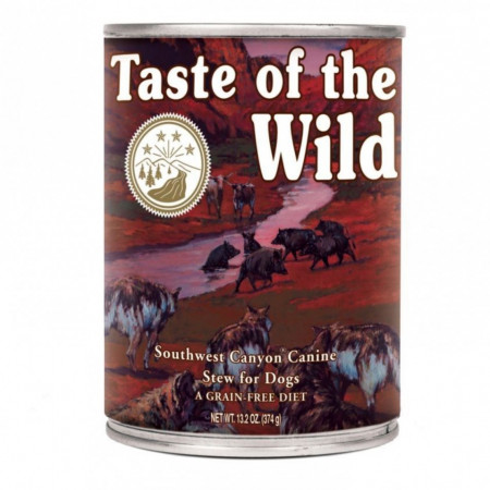 Hrana umeda Taste Of The Wild Southwest Canyon, cu vita, 390g, pentru caini