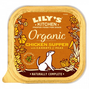 Hrana umeda Lily's Kitchen, certificata Organic, cu Pui, 150g, pentru caini