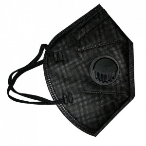 Masca color neagra, KN95 cu valva