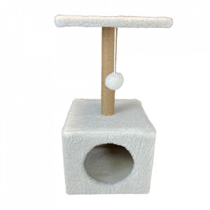 Sisal cub cu platforma alb