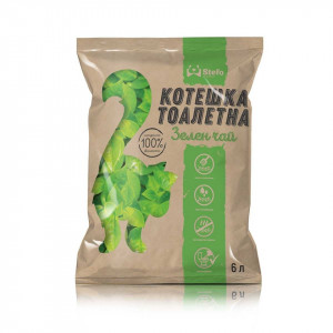 Asternut Igienic pentru pisici Stefo Tofu Ceai verde 6L