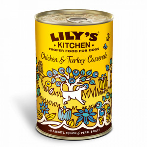 Hrana umeda Lily's Kitchen, ingrediente Naturale, cu Pui si Curcan, 400g, pentru caini