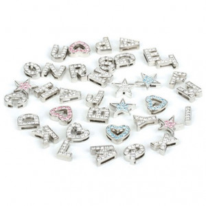 Litere Puppia Swarovski (pentru zgarzi nume)