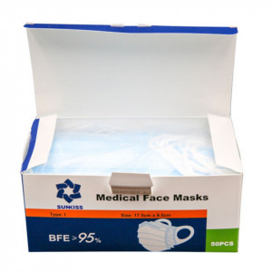 Masca unică folosință GRAD MEDICAL (50 bucăți)