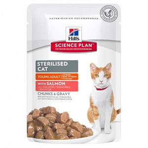 Hills SP Feline Young Adult Sterilised Salmon 85 g (plic)