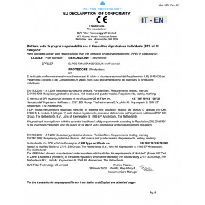 Masca FFP3/ GVS Elipse P3 reutilizabila, cu valva, autoclavabila, filtrare virusi, cu filtru anti miros