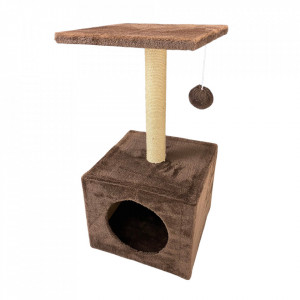 Sisal cub cu platforma maro