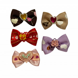 Set 5 fundite colorate cu clips Dolly pentru caini