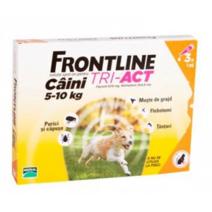 Frontline Tri-Act S caini 5-10kg