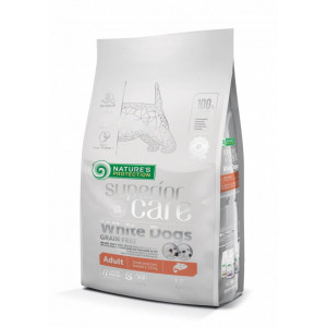 Natures Protection Superior Care White Dogs Grain Free Salmon Adult Small&Mini Breeds 1.5 Kg