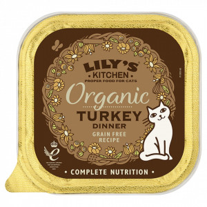 Hrana umeda Lily's Kitchen, certificata Organic, cu Curcan, 85g, pentru pisici