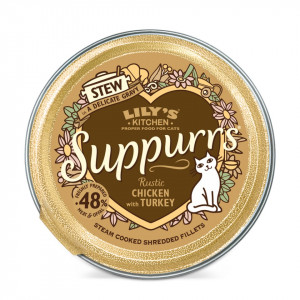 Hrana umeda, Lily's Kitchen, fileuri maruntite din pu isi curcan, pisica, 85g