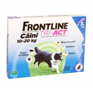 Frontline Tri-Act S caini 10-20kg