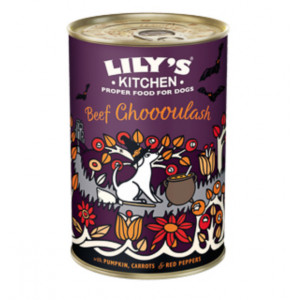 Hrana umeda pentru caini Lily's Kitchen Halloween Beef Ghoooulash 400g