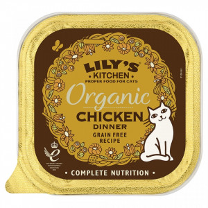 Hrana umeda Lily's Kitchen, ingrediente Organice, cu Pui, 85g, pentru pisici