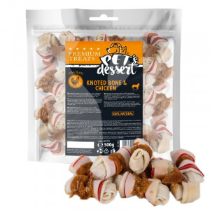 Recompense PET'S DESSERT KNOTED BONE & CHICKEN - 500 GR