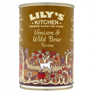Hrana umeda Lily's Kitchen, cu vanat si mistret salbatic, 400g, pentru caini