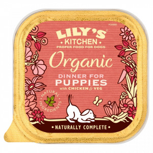 Hrana umeda Lily's Kitchen, certificata Organic, cu Pui, 150g, pentru caini juniori