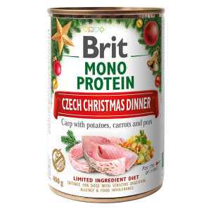 Brit Mono Protein Specialitate cu Crap, cartofi, morcovi si mazare